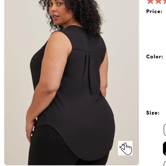 Torrid Georgette Sleeveless Top - Picture 2 of 3